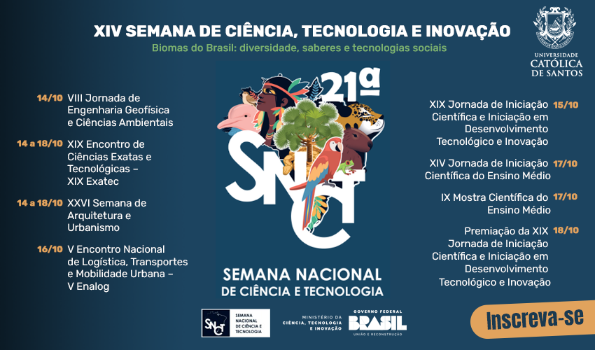 banner – XIV Semana de Ciência, Tecnologia e Inovação 2024 v3